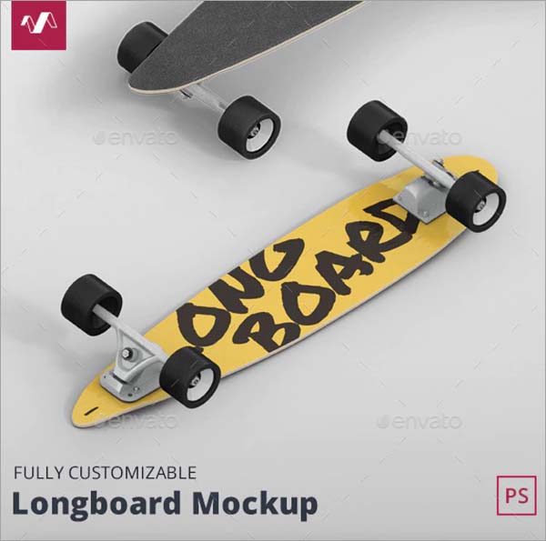 Skateboard Longboard Mockup