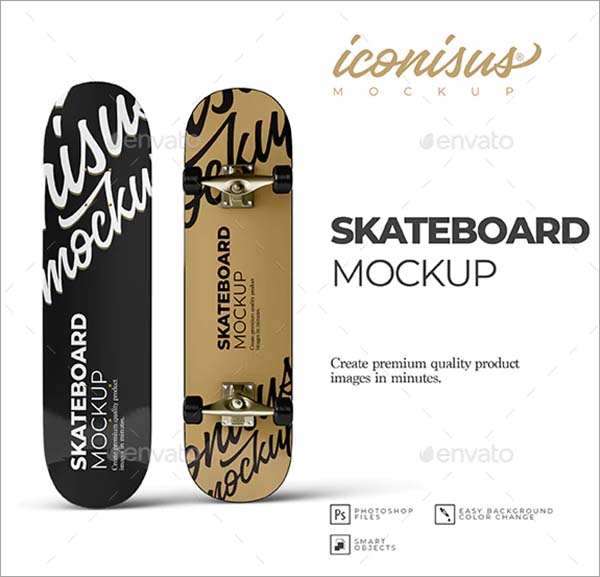 Skateboard Mock-up Template
