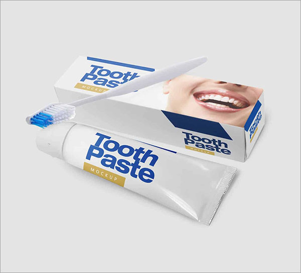 Free Tooth Paste Mockup