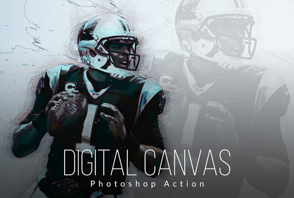 Digital Canvas Photoshop Actions