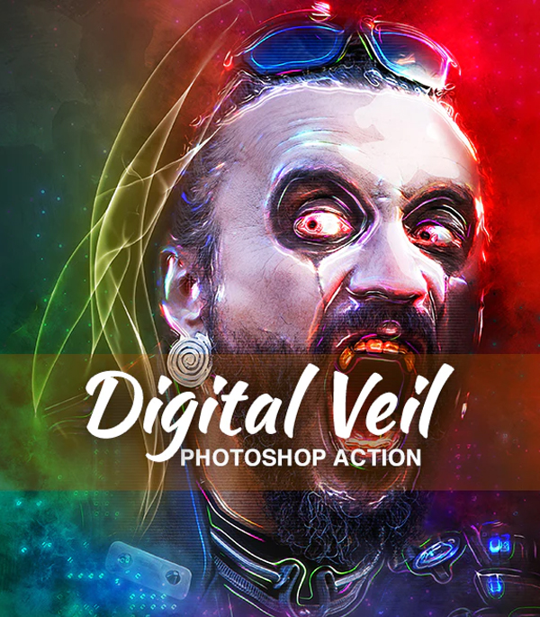 Digital Veil Photoshop Action