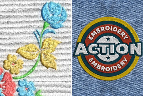 Digital Embroidery Photoshop Action