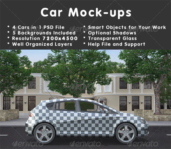 Car VehiclePSD Mockups