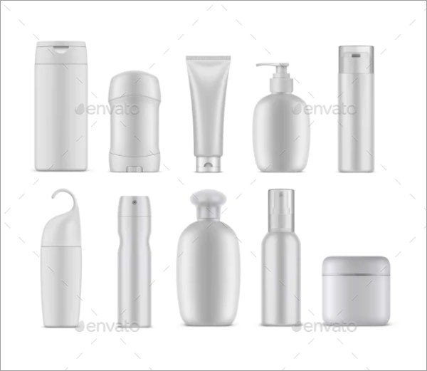 Set of Isolated Cosmetic or Perfume Containers
