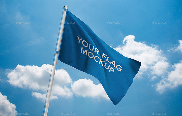 Flag Mockup Template
