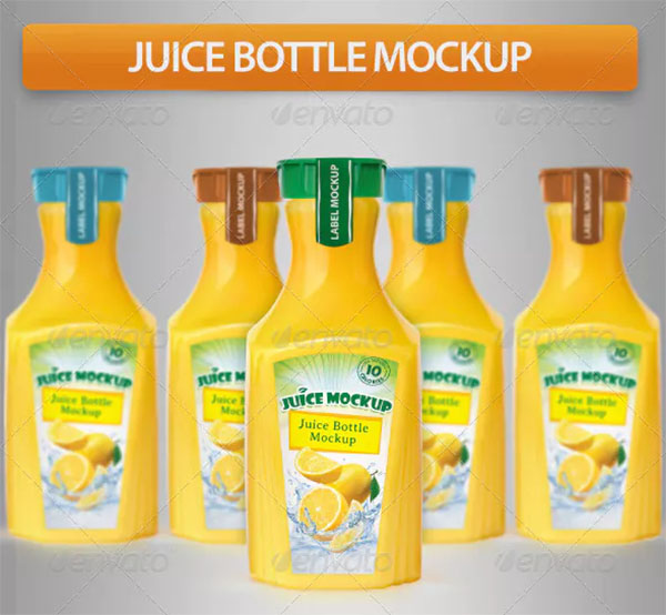 Creative Juice Bottle Mockup