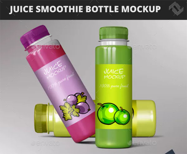 Smoothie Juice Bottle Mockup