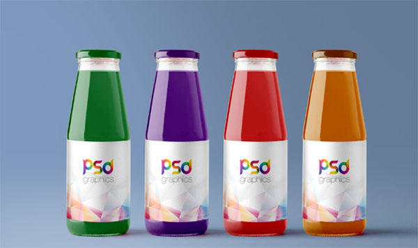 Juice Bottle Mockup Free PSD