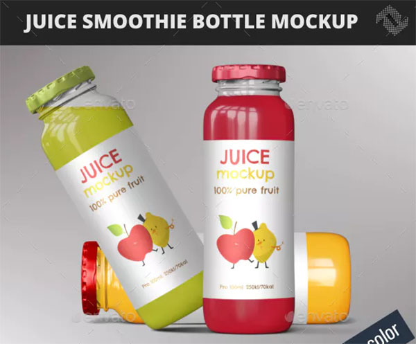 Juice Smoothie Bottle Mockup
