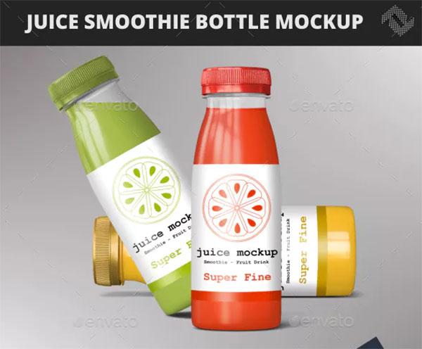 Bottle Smoothie Juice Beverage Mockup