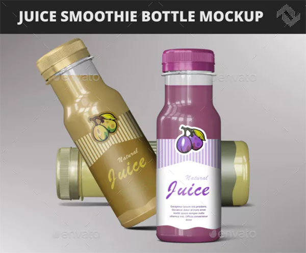 Smoothie Bottle Juice Mockup