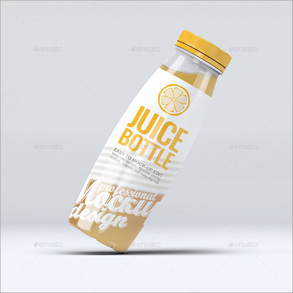 Plastic Juice Bottle Mock-Up