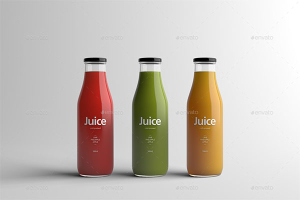 Juice PSD Bottle Packaging Mock-Up