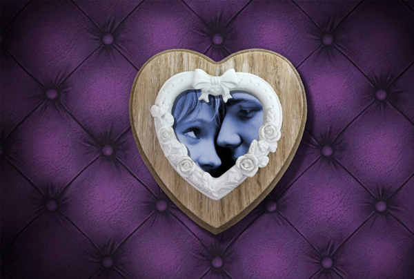 Valentine Love Heart Frame Mockup