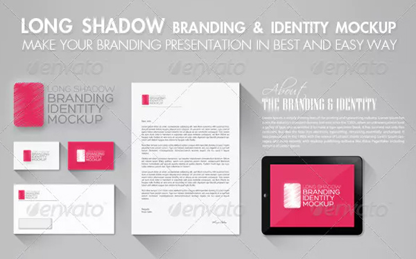 Long Shadow Branding & Identity Mockup