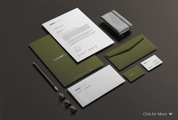 Corporate Stationery Shadow Mock-Up