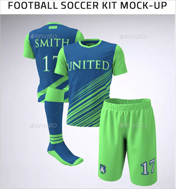 Soccer Football Team Uniform Mock-Up