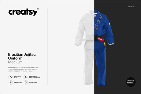 Brasilian Jiu Jitsu Uniform Mockup