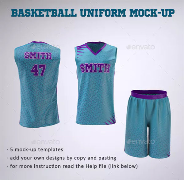 Basketball Jersey and Shorts Uniform Mock-Up
