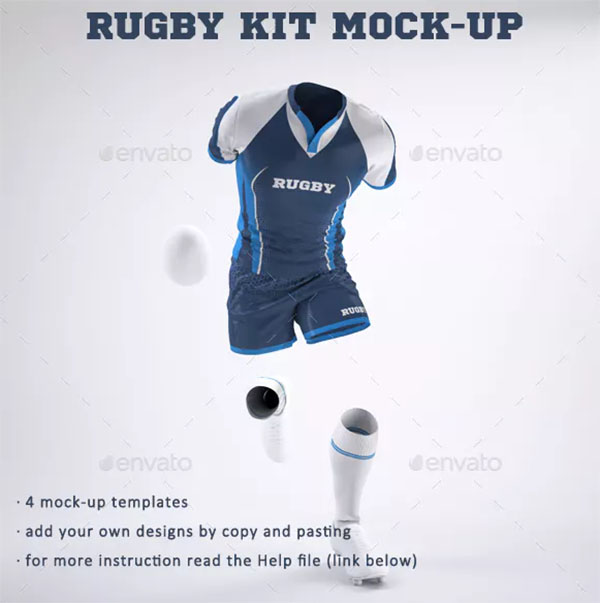 Rugby Team Kit Uniform Mock-Up
