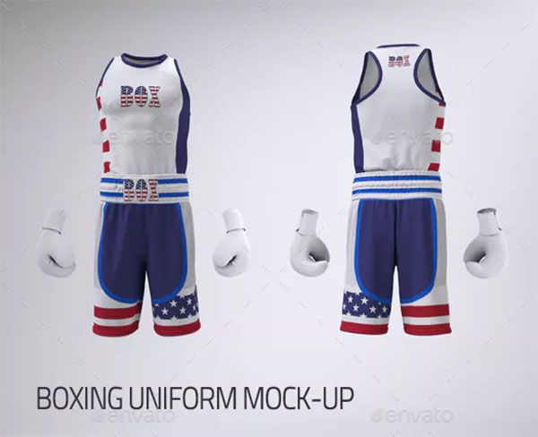 Boxing Uniform Tank Top or Vest Mock-Up