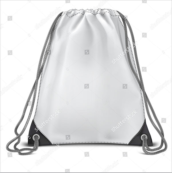 Vector White Backpack Bag Mockup