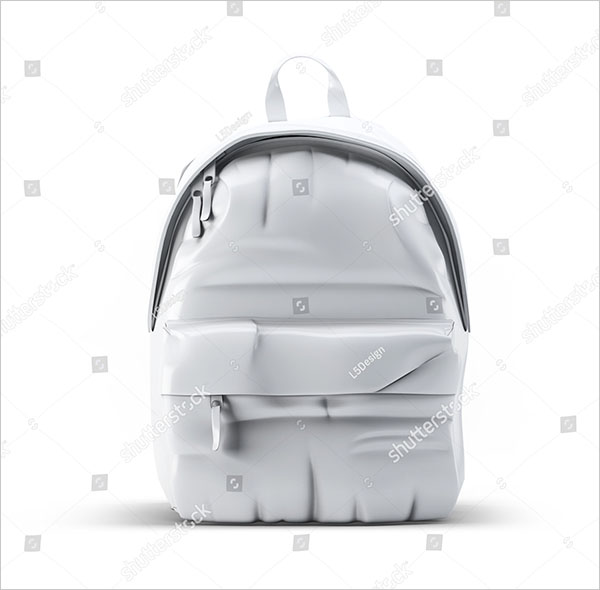 School Backpacks Mockup 3D illustration