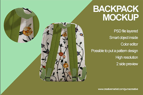 Backpack Mockup Design Template