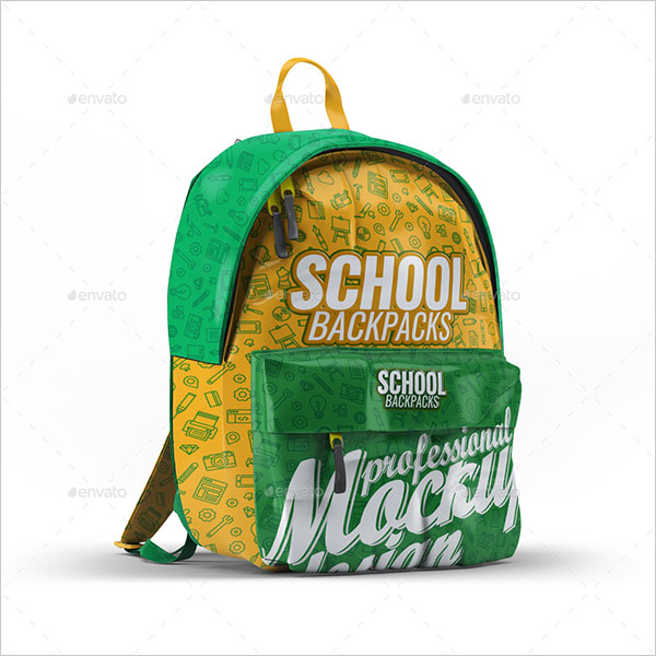 School Backpacks Mock-Up