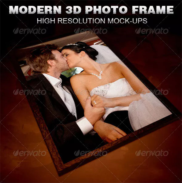 Photo Frame Modern 3D Mockup Template