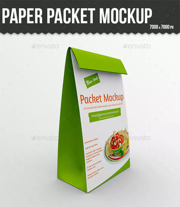 Paper Packet Mockup