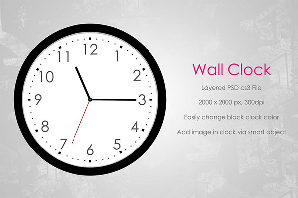 Wall Clock Mockup