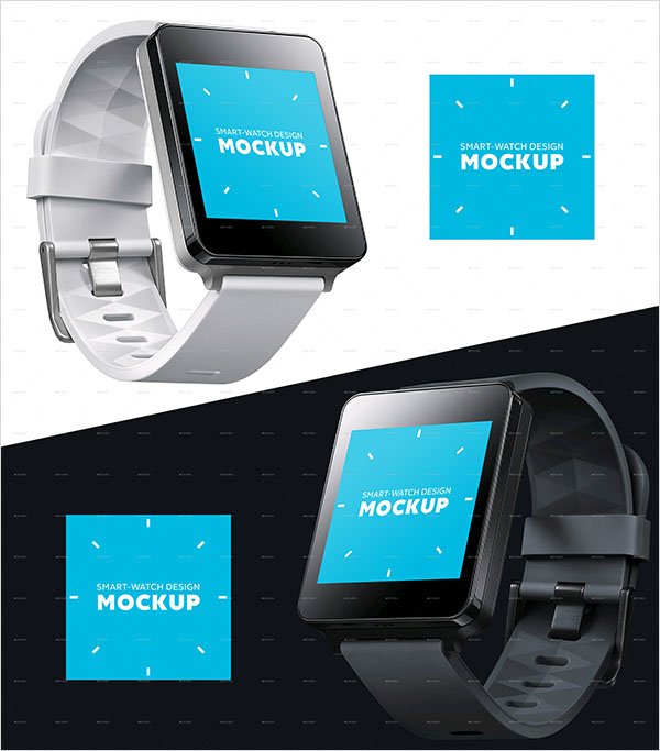 Smart Square Watch Design Mockup