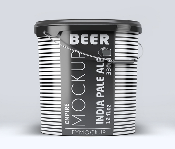 Free Buger Paint Bucket Mockup