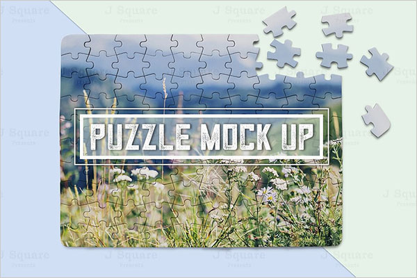 Puzzle PSD Mockup Design