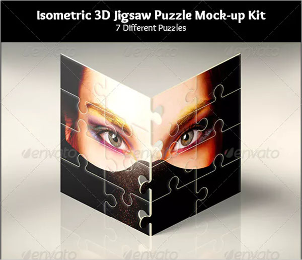 3D Jigsaw Puzzle Mock-ups Kit