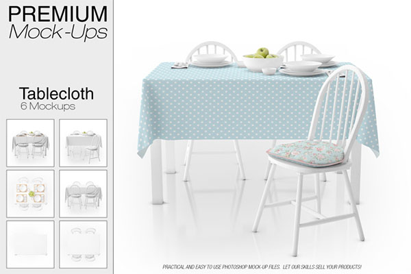 Tablecloth Mockup Set Design