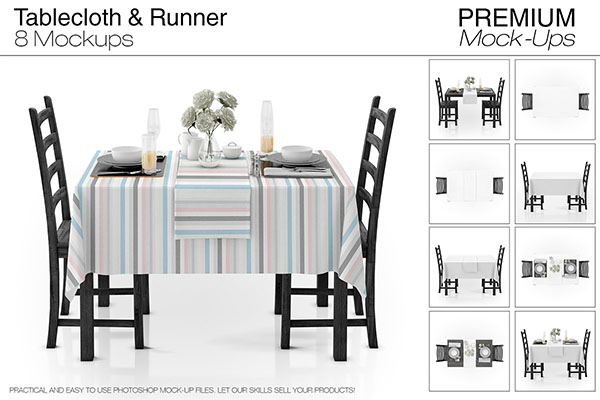 Tablecloth & Runner Mockup Set