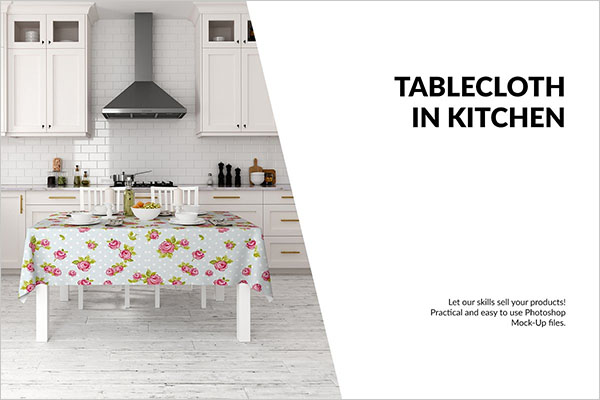 Tablecloth Kitchen Mockup Set