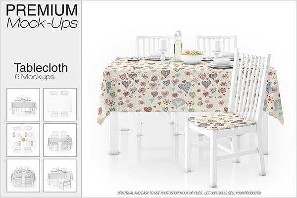 Tablecloth PSD Mockup Set