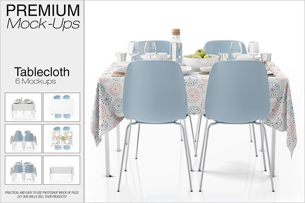 Tablecloth PSD Mockup Design