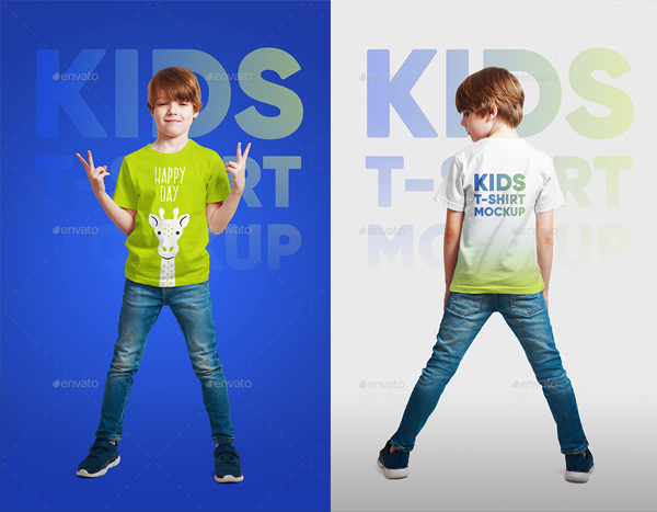 Kids Boy T-Shirt Photoshop Mockups