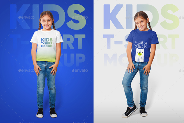 Kids Girl T-Shirt Mockups