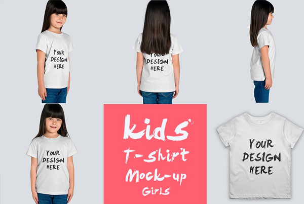 kids T-shirt Modern Mock-up