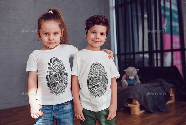 Editable Kids T-Shirt Photoshop Mock-Up