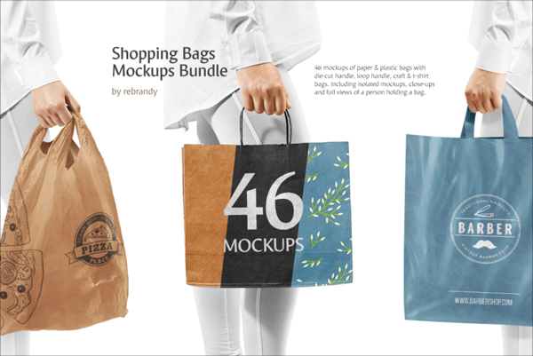Shopping Bags Mockups Photoshop Templates Bundle