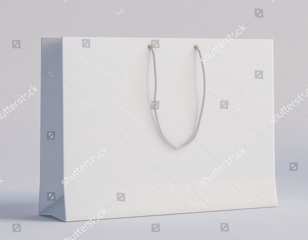 Luxury White Paper Bag Mockup