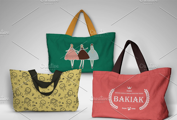 Various Shopping Bags Mockup