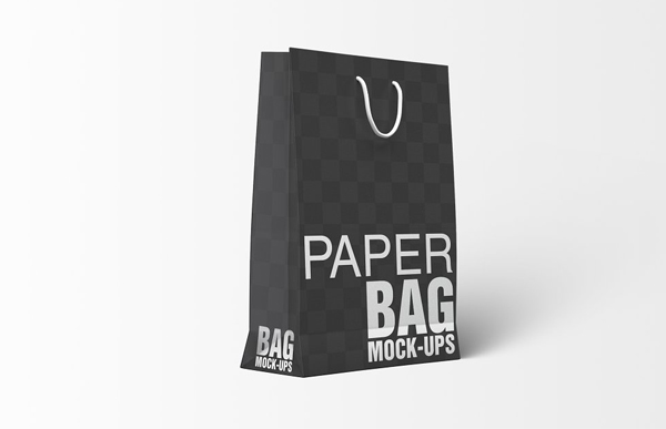 Paper Gift Shopping Bag Mockup PSD Template