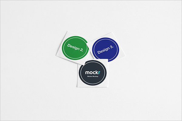 Realistic Sticker Mockup PSD